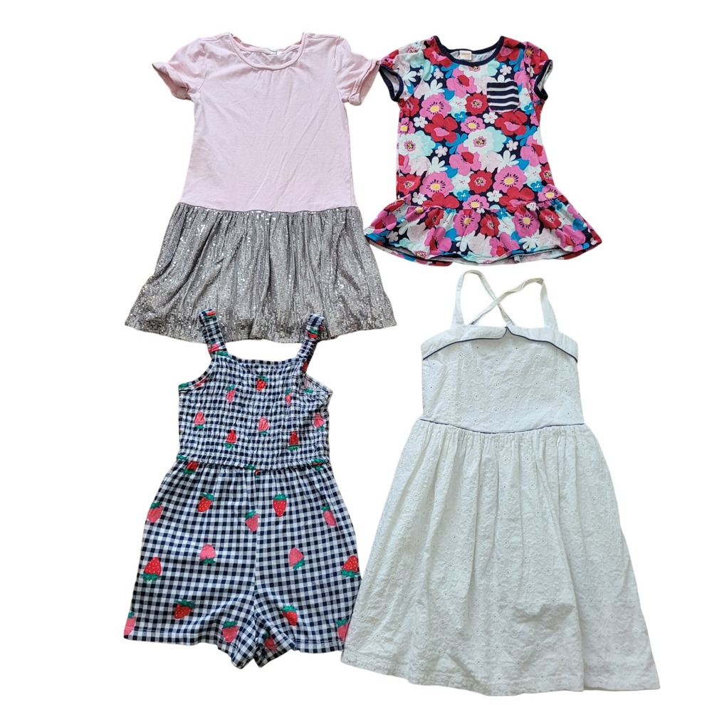 Mini Boden Old Navy Gymboree 10-12 4pc Bundle Dress Romper Floral Strawberry